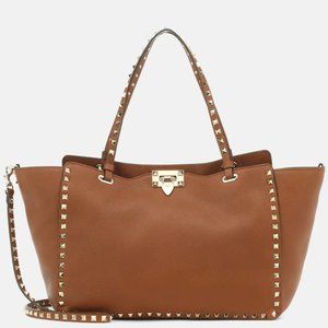 Valentino Garavani Rockstud Tote Pebbled Leather Medium